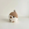 Baby hats for autumn and winter, little bear knitted cute ear-protecting woolen hats for boys, winter for boys and girls, warm grey Item Picture